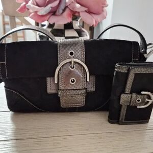 Elegant Black and Silver Women's Bag Set